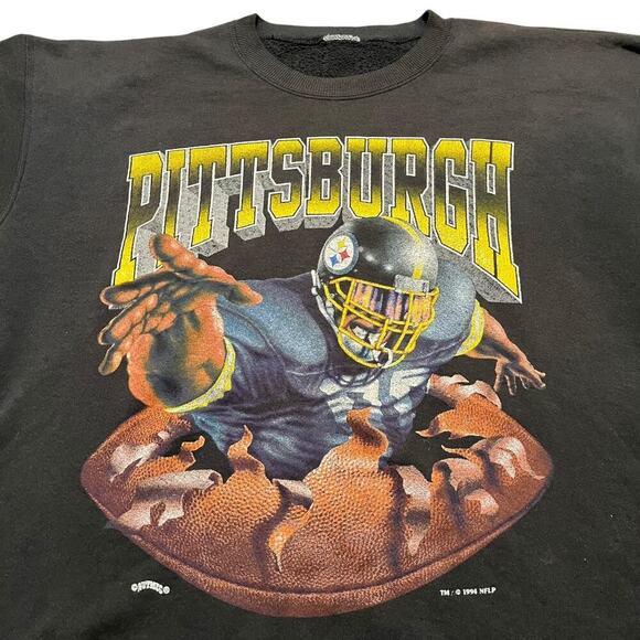 Pittsburgh Steelers Breakthrough Nutmeg 90s Vintage Crewneck - Picture 3 of 4